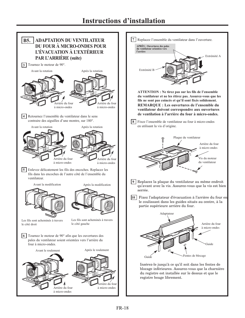 Instructions d’installation, Fr-18 | Electrolux EI30BM60MS User Manual | Page 66 / 72
