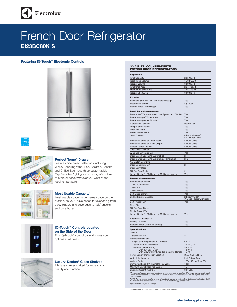 Electrolux EI23BC80KS User Manual | 3 pages