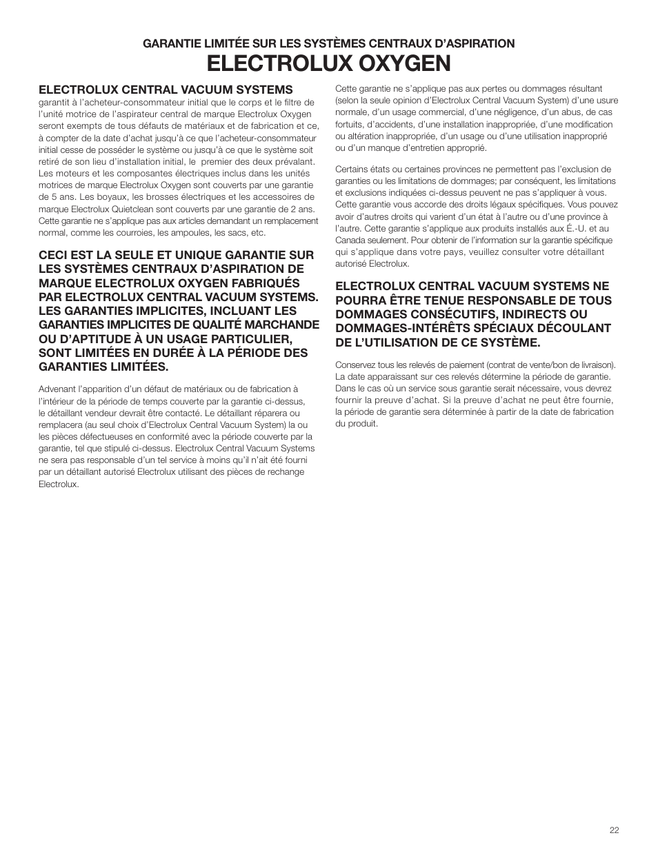Electrolux oxygen | Electrolux ZCV910 User Manual | Page 22 / 24