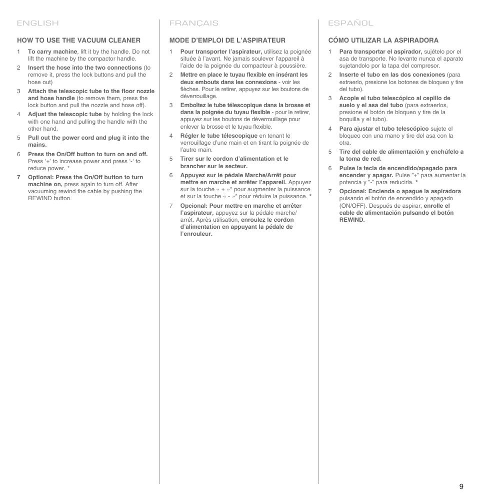 Electrolux EL4650A User Manual | Page 9 / 18