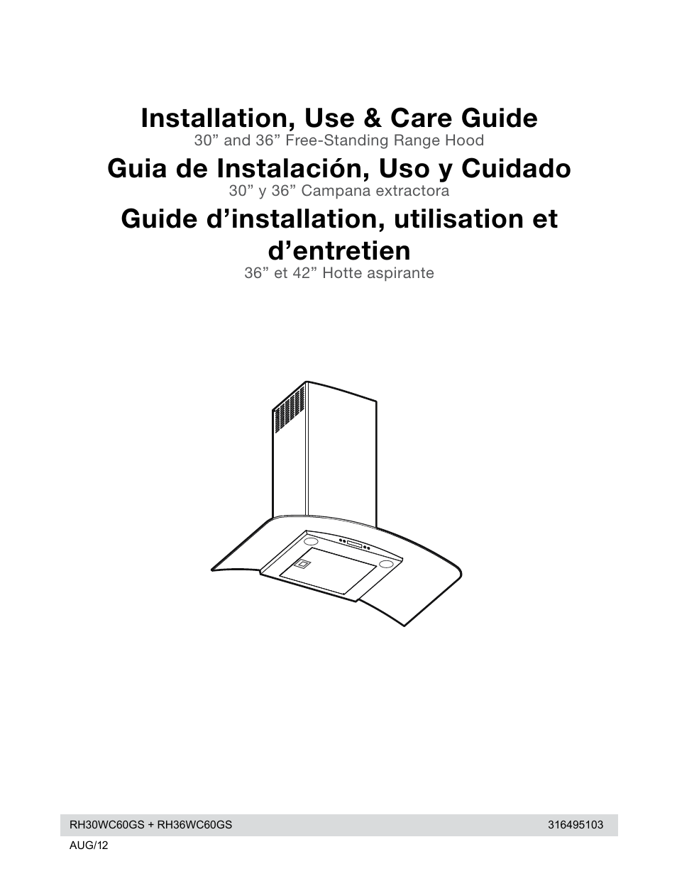 Electrolux RH30WC60GS User Manual | 22 pages