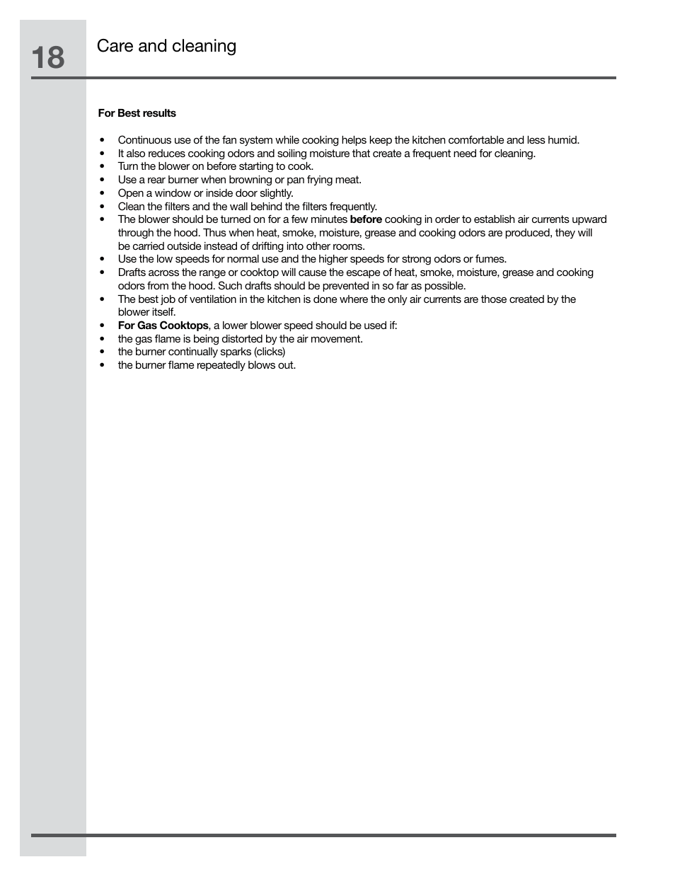 Care and cleaning | Electrolux RH30WC60GS User Manual | Page 18 / 22