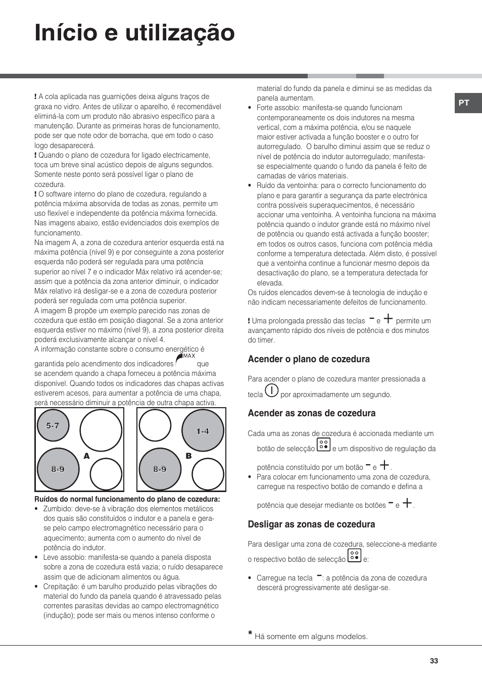 Início e utilização | Hotpoint Ariston KIC 740 B IT User Manual | Page 33 / 80