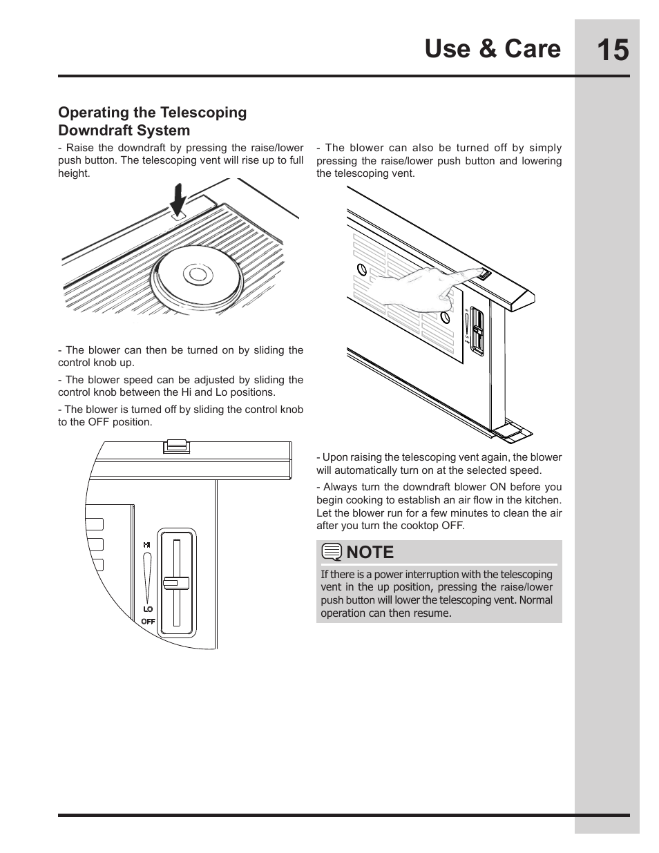 Use & care | Electrolux EI30DD10KS User Manual | Page 15 / 18