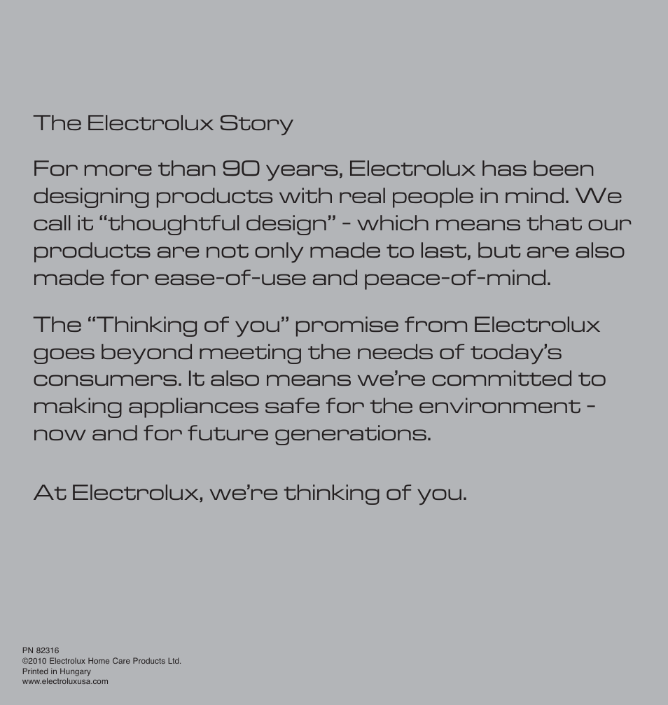 Electrolux EL7066A User Manual | Page 16 / 16