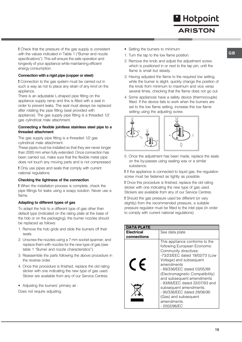 Hotpoint Ariston TD 640 S (ICE) IX-HA User Manual | Page 15 / 56