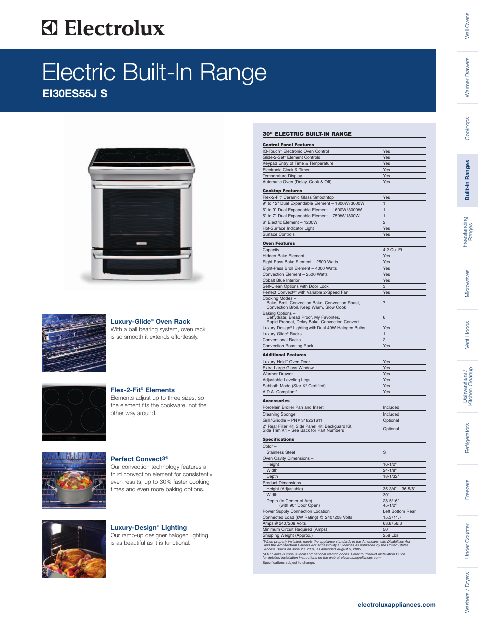 Electrolux EI30ES55JS User Manual | 2 pages