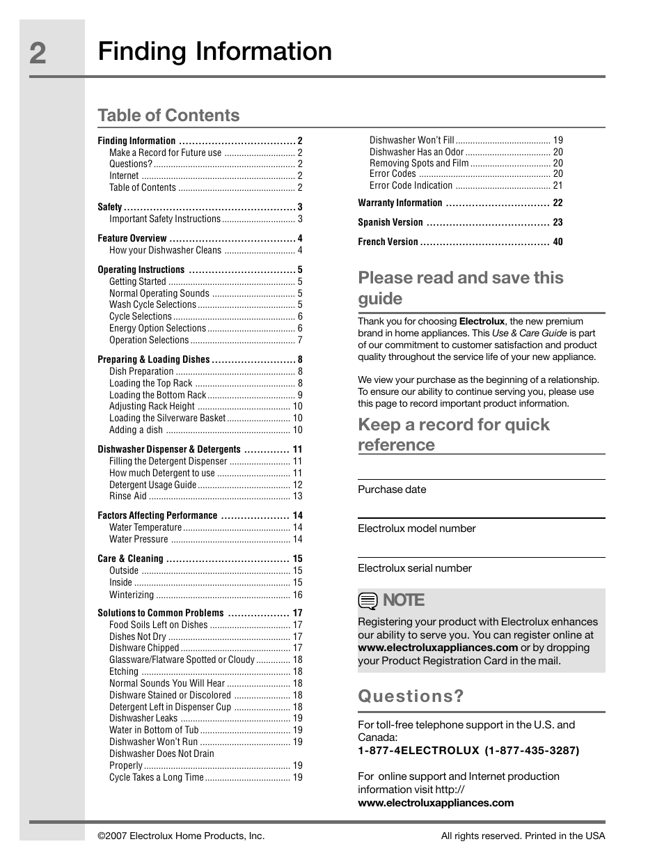 Electrolux EIDW5905JS User Manual | Page 2 / 72