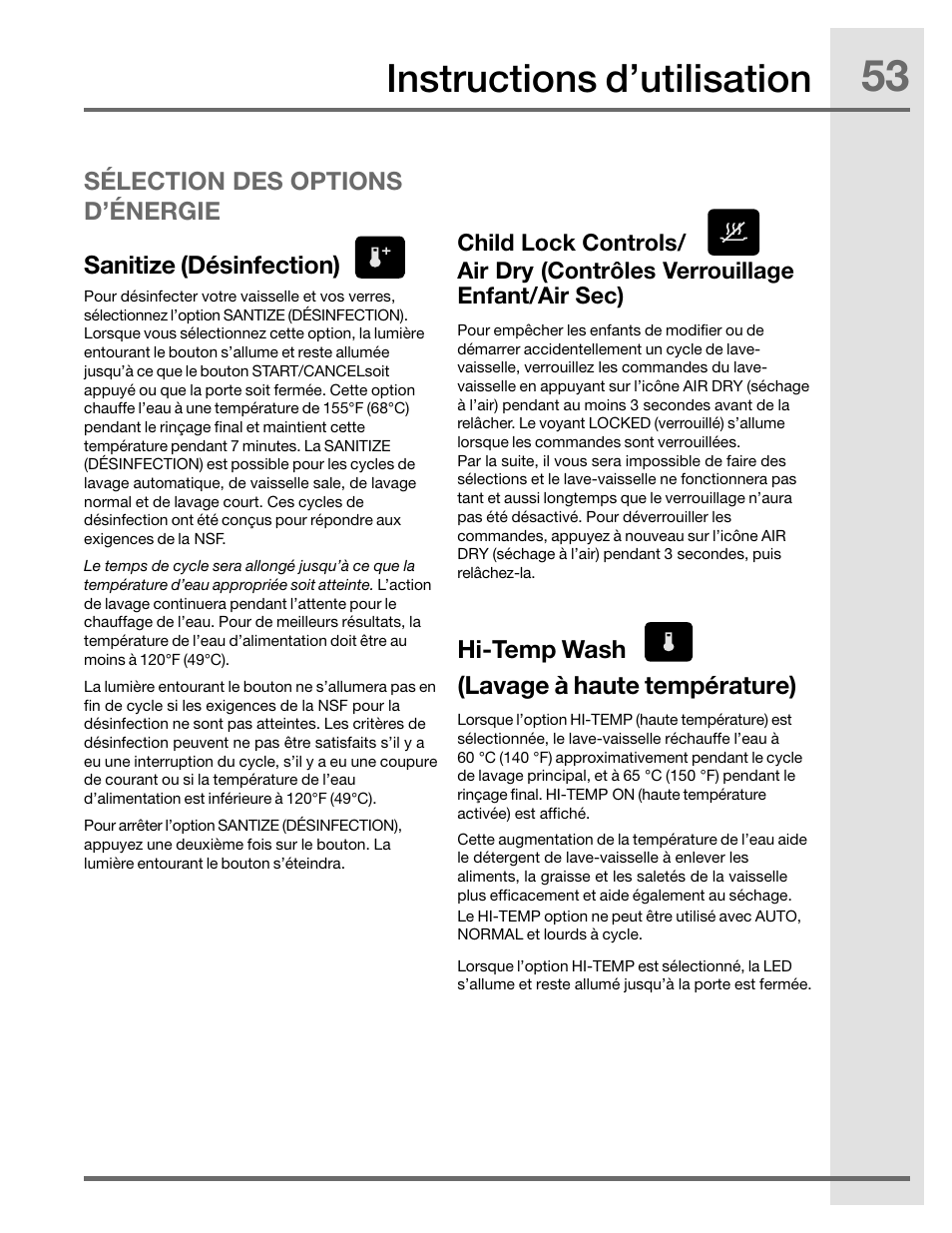 Instructions d’utilisation | Electrolux EIDW5905JS User Manual | Page 53 / 72