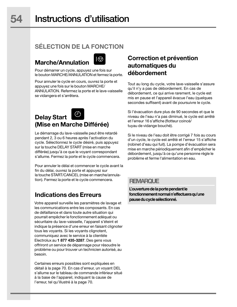 Instructions d’utilisation | Electrolux EIDW5905JS User Manual | Page 54 / 72