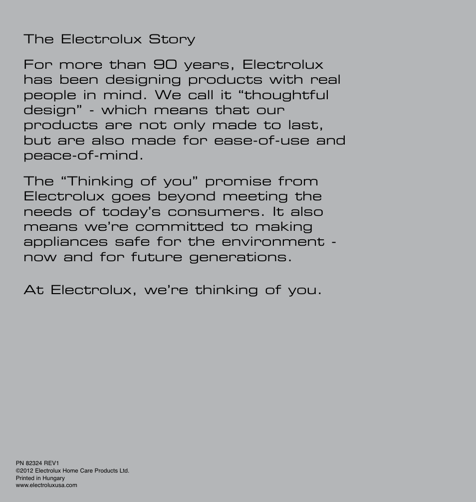 Electrolux EL4300B User Manual | Page 16 / 16