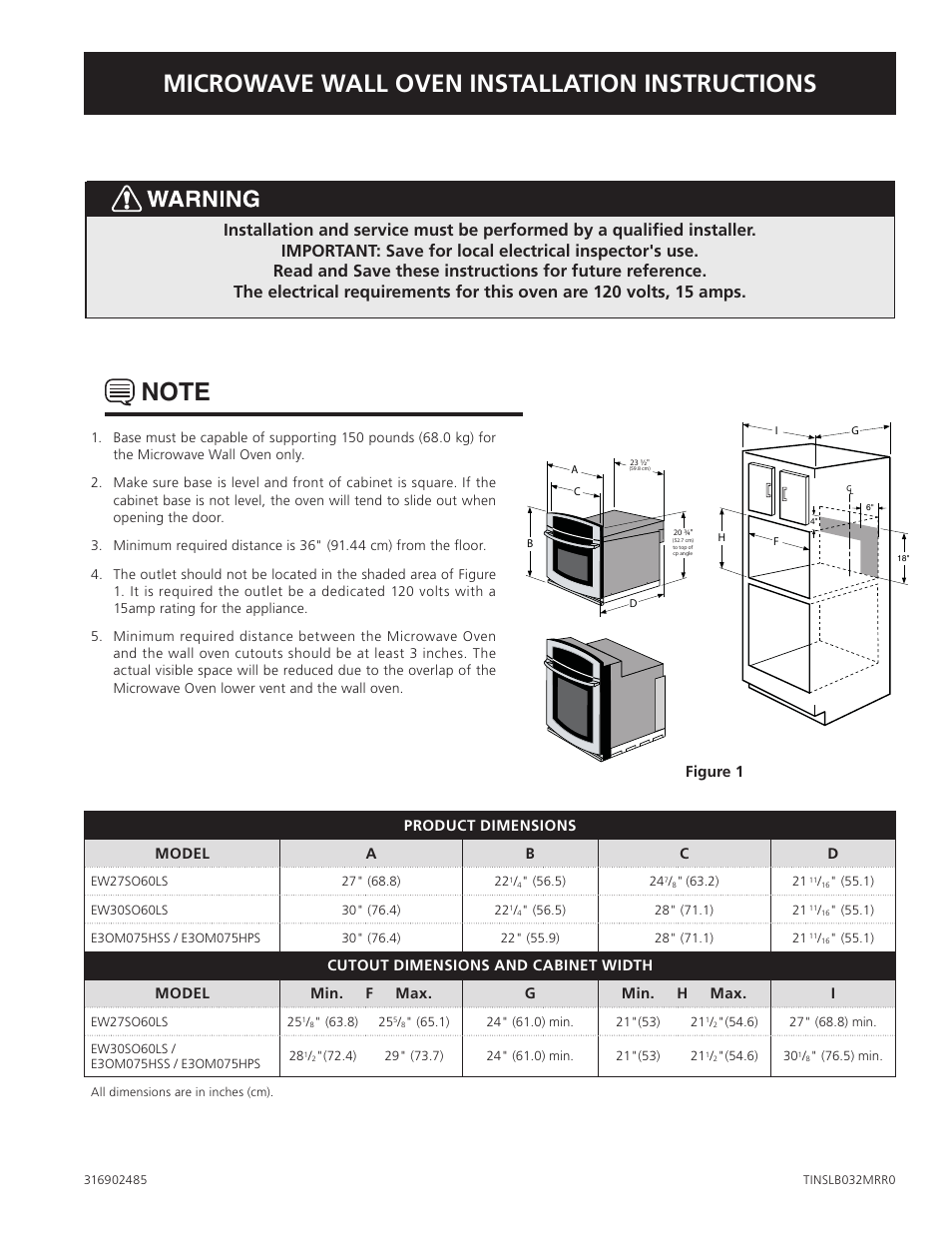 Electrolux EW30SO60LS User Manual | 12 pages