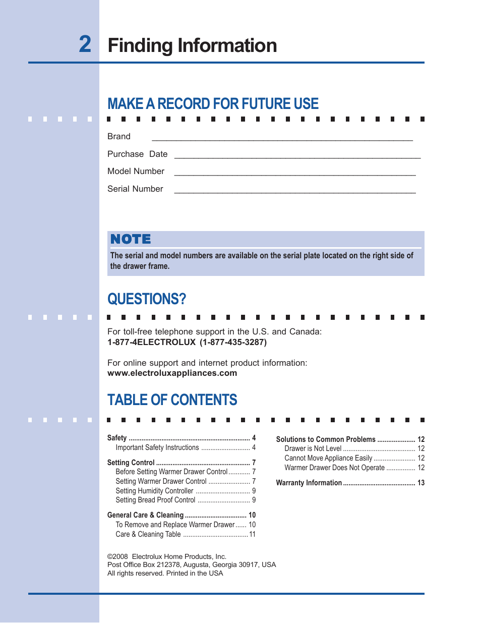 Electrolux EW30WD55GS User Manual | Page 2 / 12