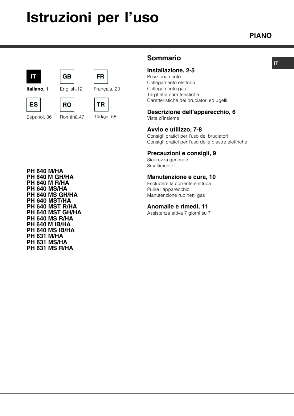 Hotpoint Ariston PH 631MS (WH)-HA User Manual | 68 pages