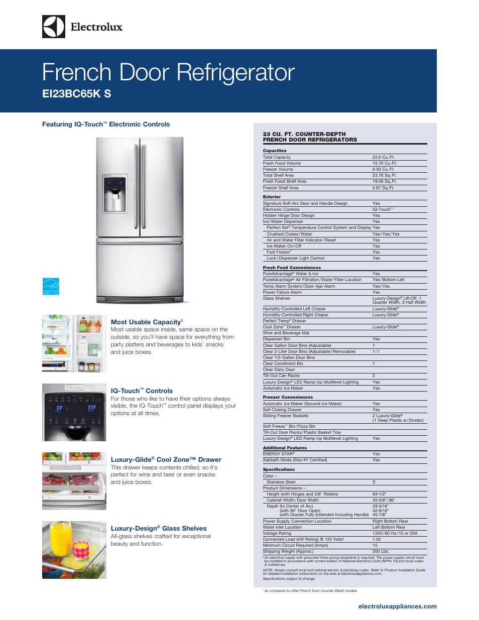 Electrolux EI23BC65KS User Manual | 3 pages