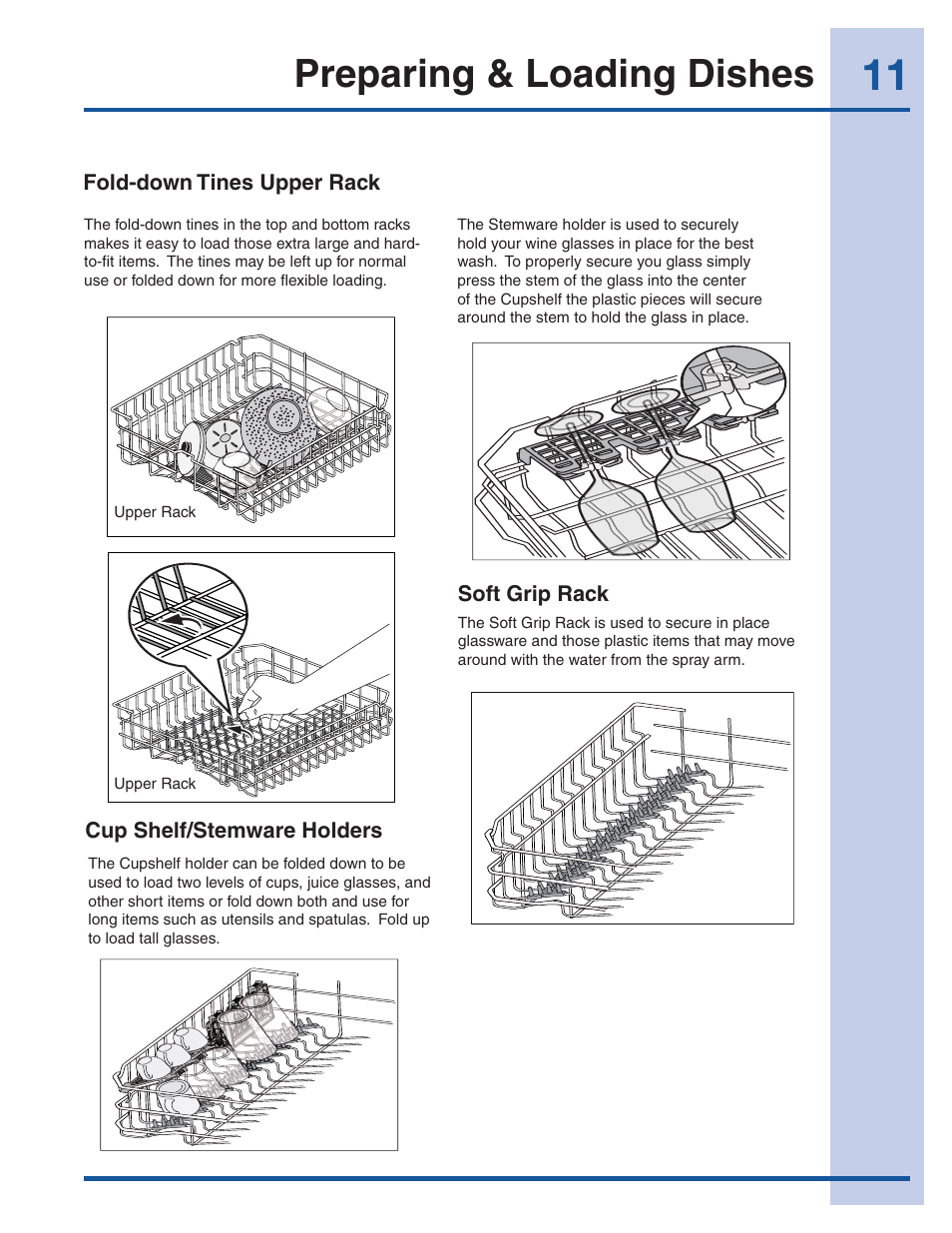 Preparing & loading dishes | Electrolux EI24ID50QS User Manual | Page 11 / 64