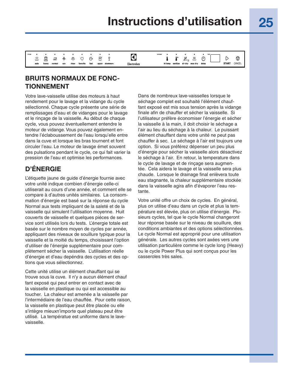 Instructions d’utilisation | Electrolux EI24ID50QS User Manual | Page 25 / 64