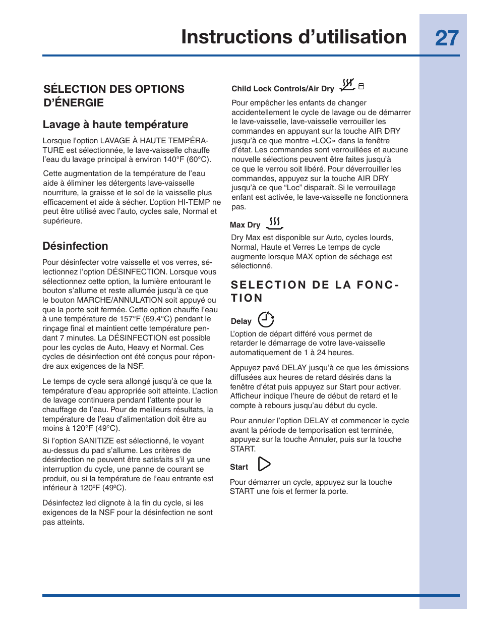 Instructions d’utilisation, Désinfection | Electrolux EI24ID50QS User Manual | Page 27 / 64