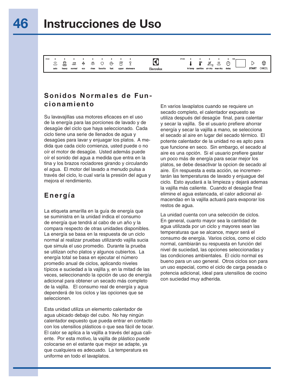 Instrucciones de uso | Electrolux EI24ID50QS User Manual | Page 46 / 64