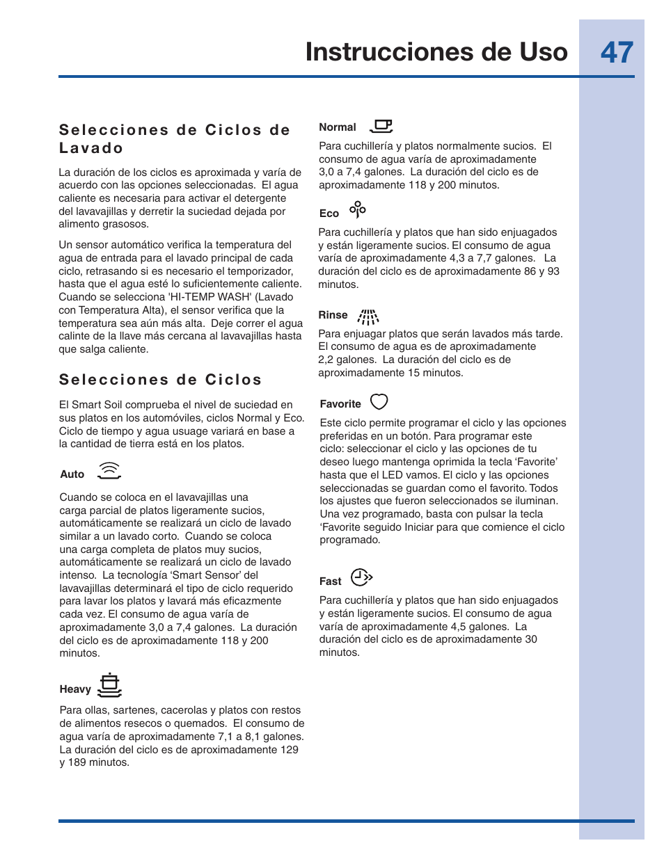 Instrucciones de uso | Electrolux EI24ID50QS User Manual | Page 47 / 64