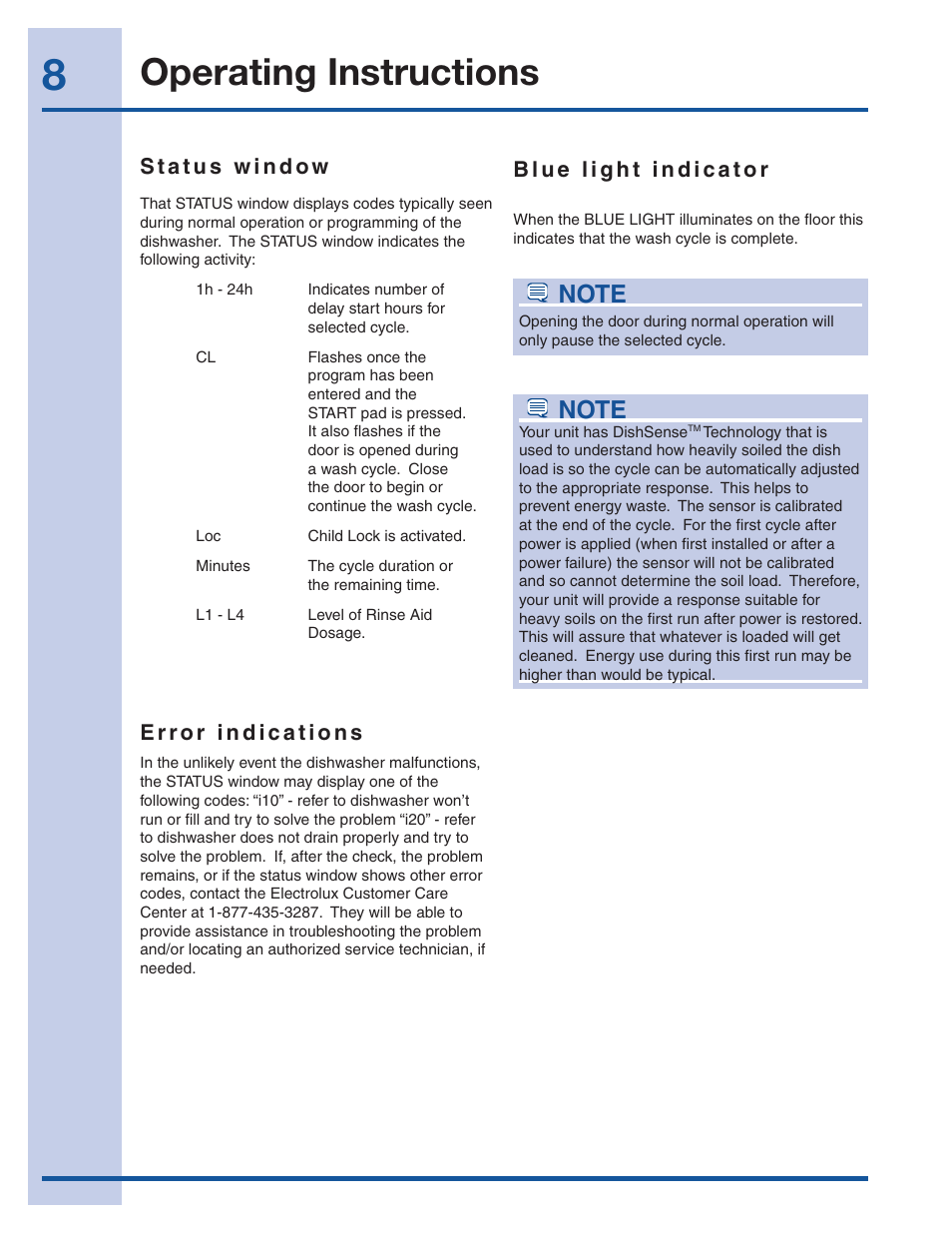 Operating instructions | Electrolux EI24ID50QS User Manual | Page 8 / 64