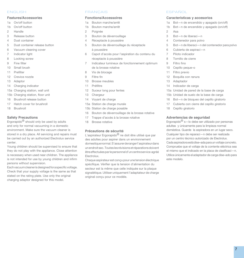 Electrolux EL1014A User Manual | Page 7 / 16