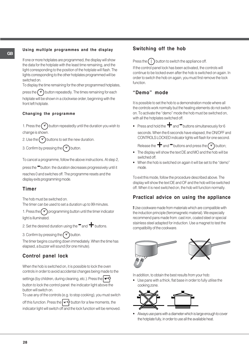 Hotpoint Ariston KIC 644 X User Manual | Page 28 / 56