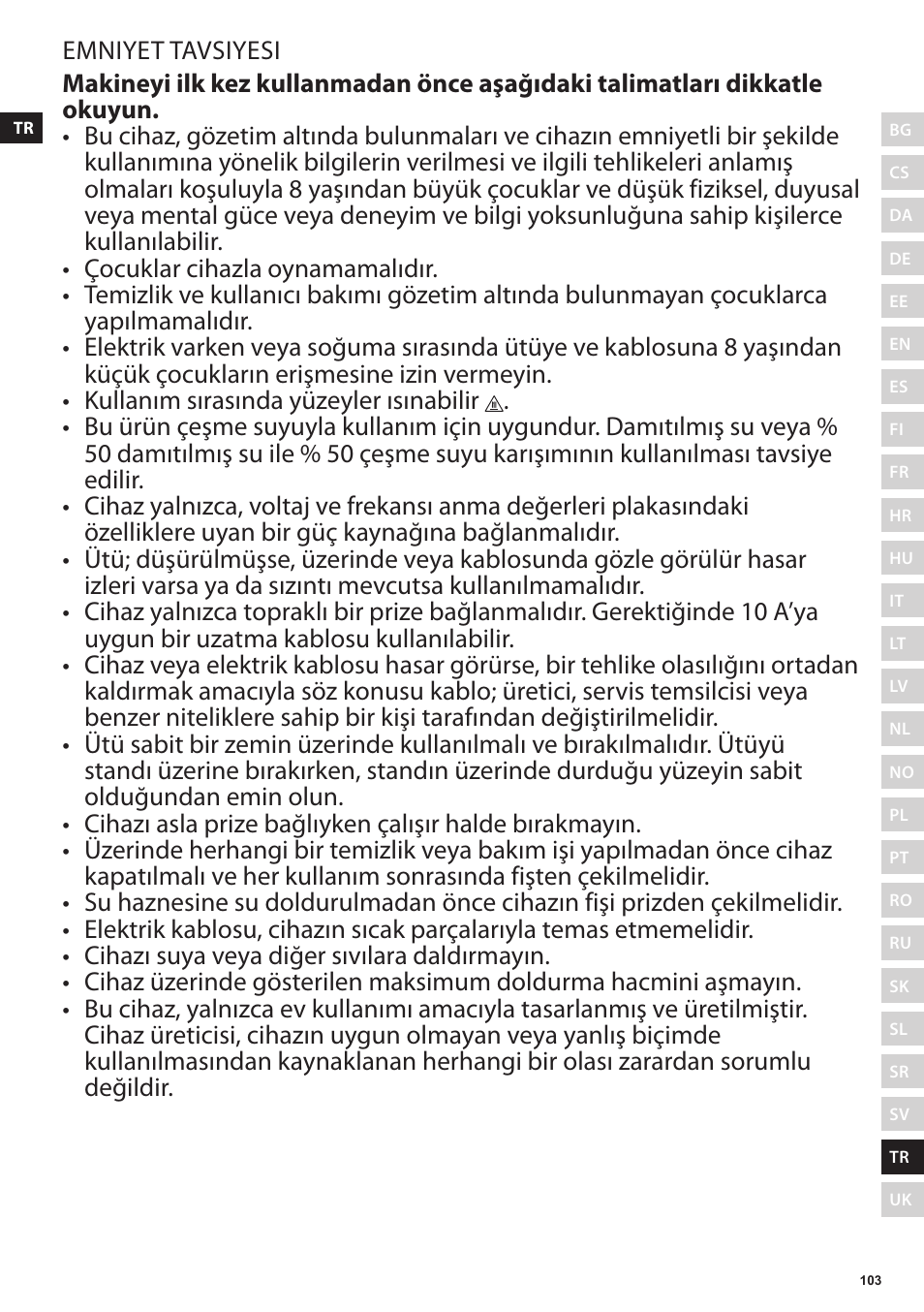 Electrolux EDBS3350 User Manual | Page 103 / 112