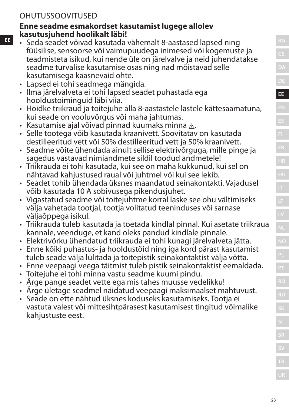 Electrolux EDBS3350 User Manual | Page 23 / 112