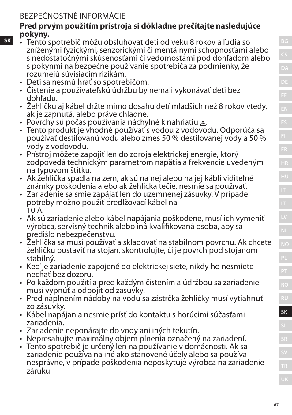 Electrolux EDBS3350 User Manual | Page 87 / 112