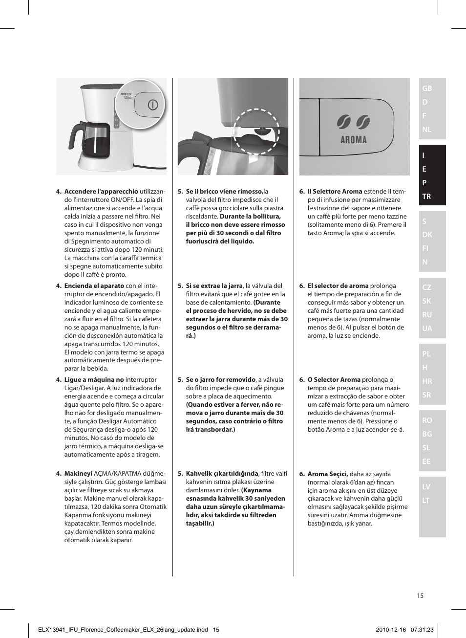 Electrolux EKF5210 User Manual | Page 15 / 60