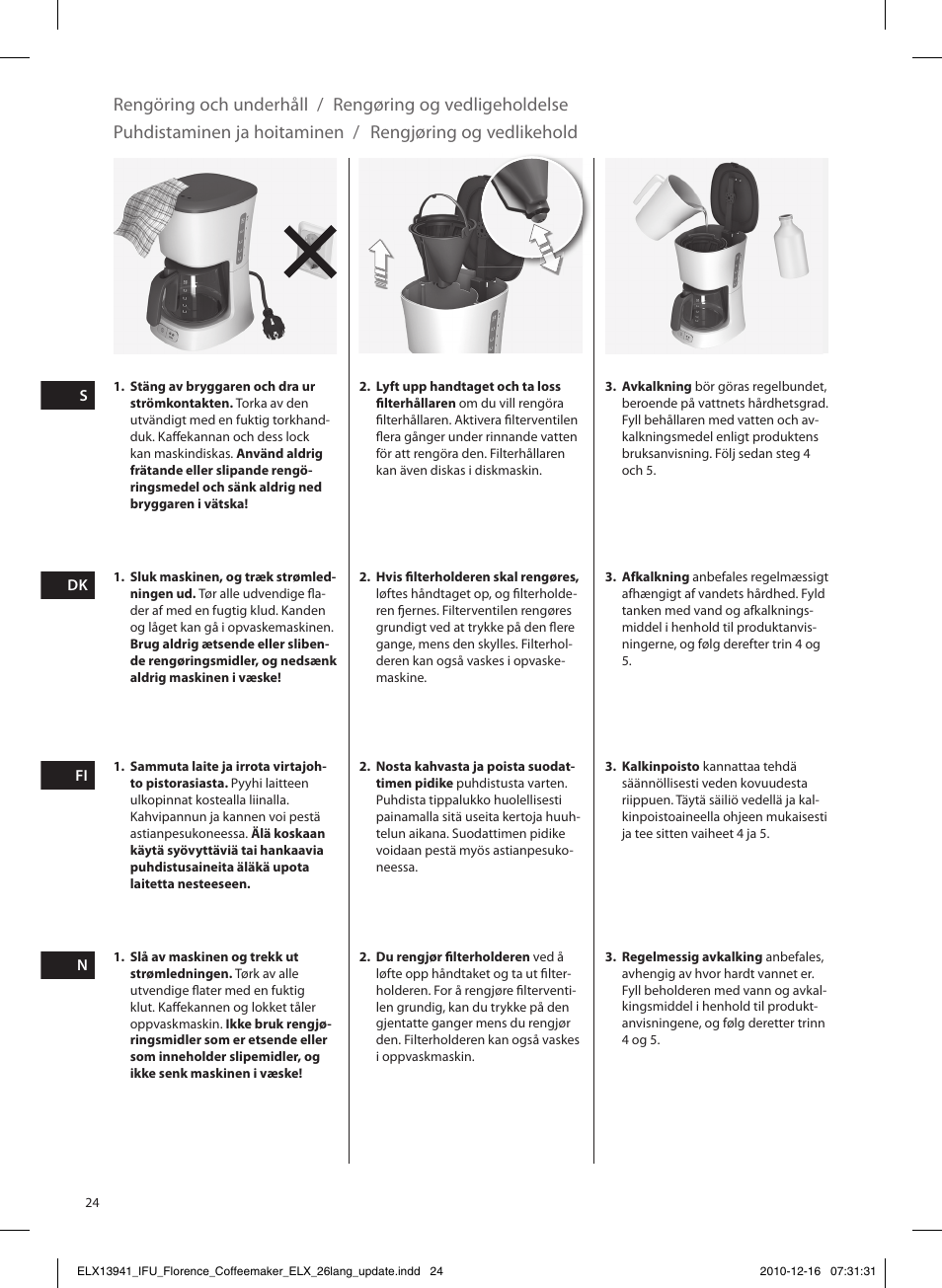 Electrolux EKF5210 User Manual | Page 24 / 60