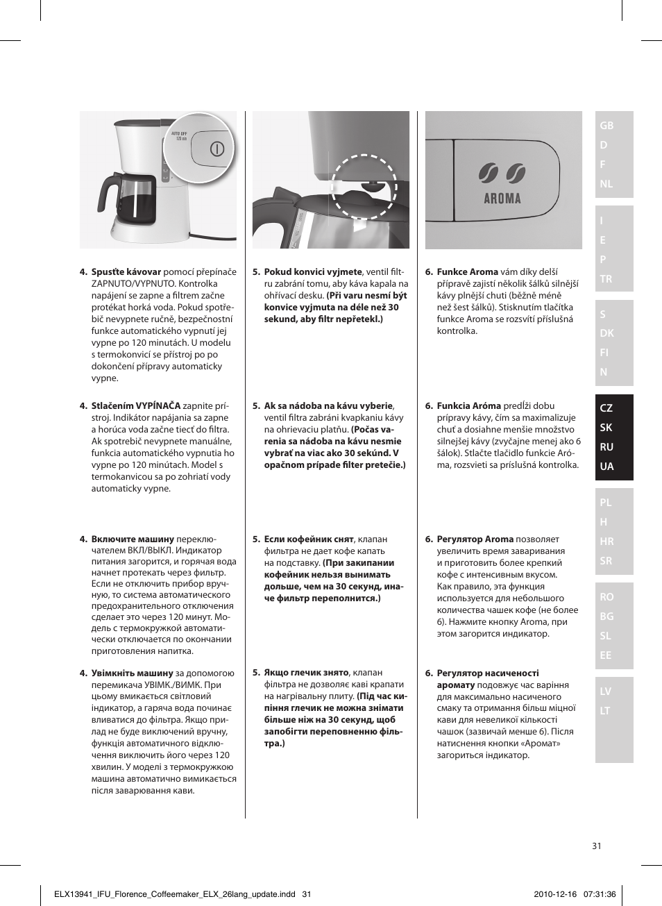 Electrolux EKF5210 User Manual | Page 31 / 60