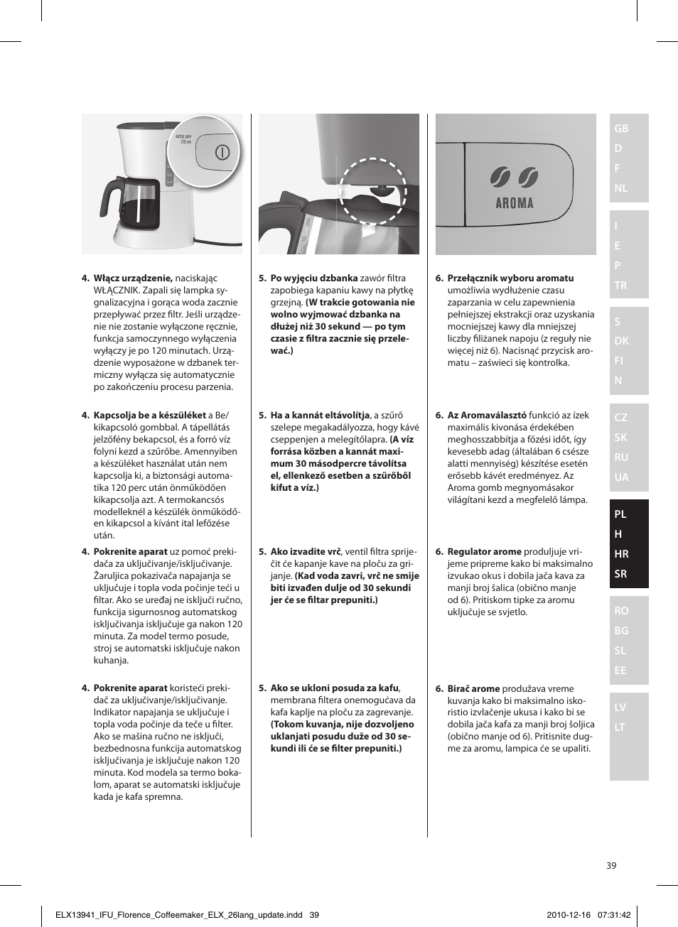 Electrolux EKF5210 User Manual | Page 39 / 60