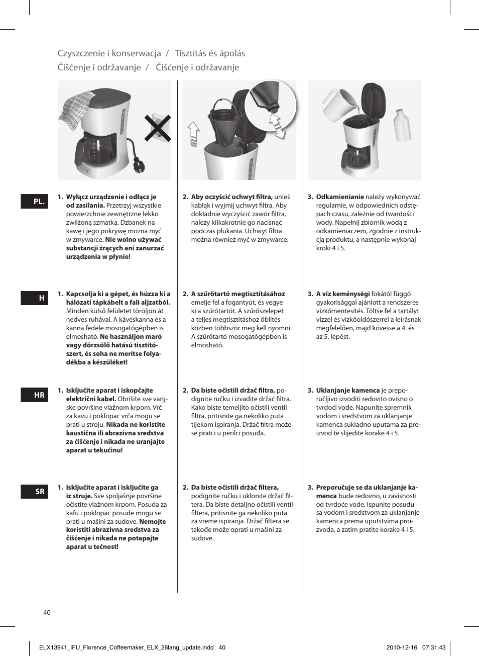 Electrolux EKF5210 User Manual | Page 40 / 60