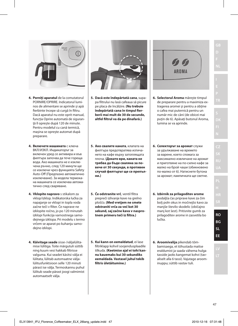 Electrolux EKF5210 User Manual | Page 47 / 60