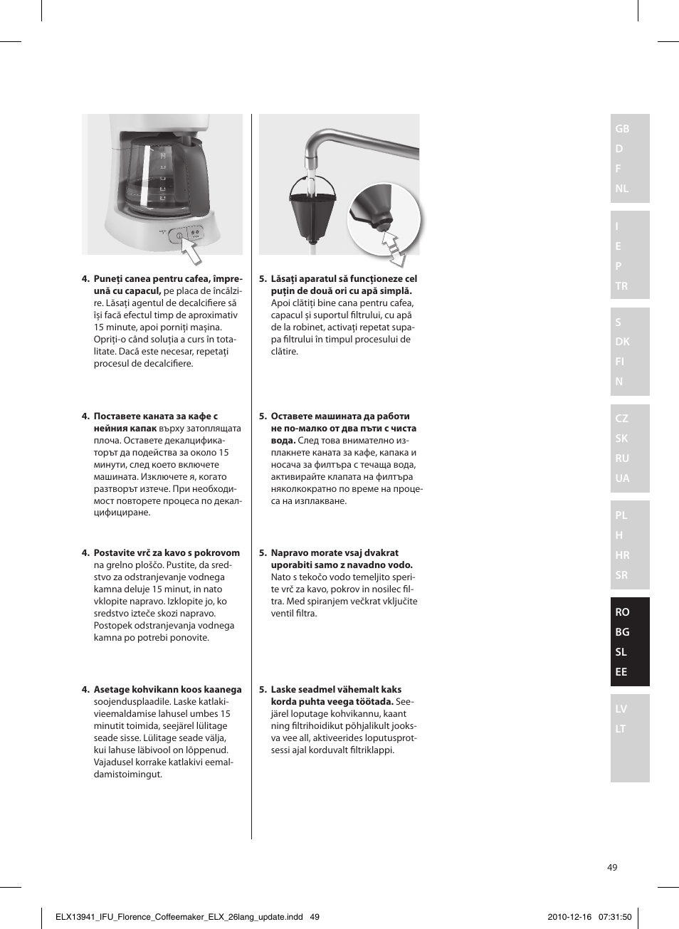 Electrolux EKF5210 User Manual | Page 49 / 60