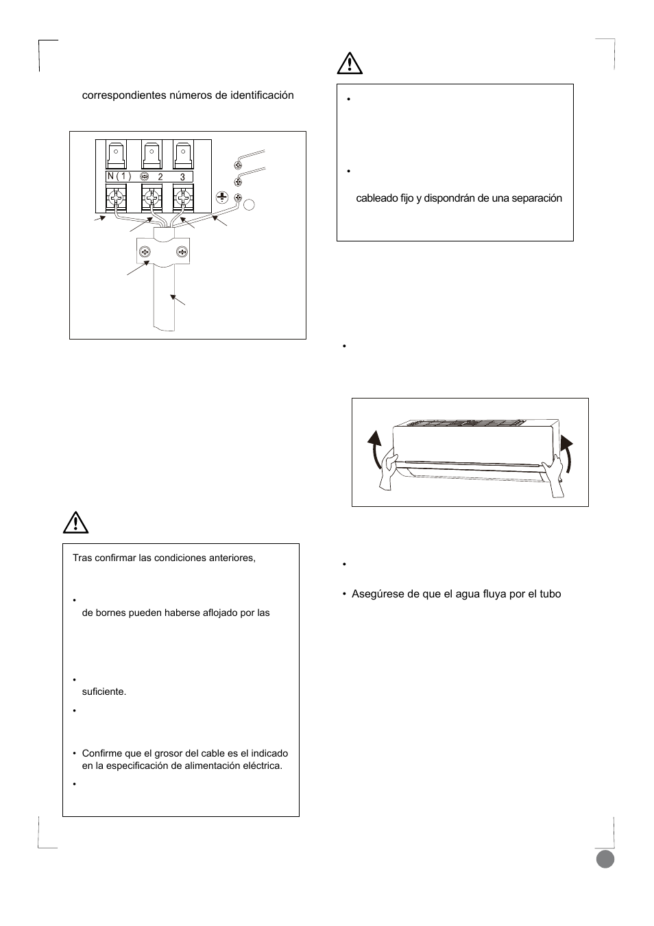 Eco cool - installation manual_l1 v2_107, Paso 10: comprobación del desagüe, Precaución | Electrolux EXI18HL1WE User Manual | Page 107 / 136