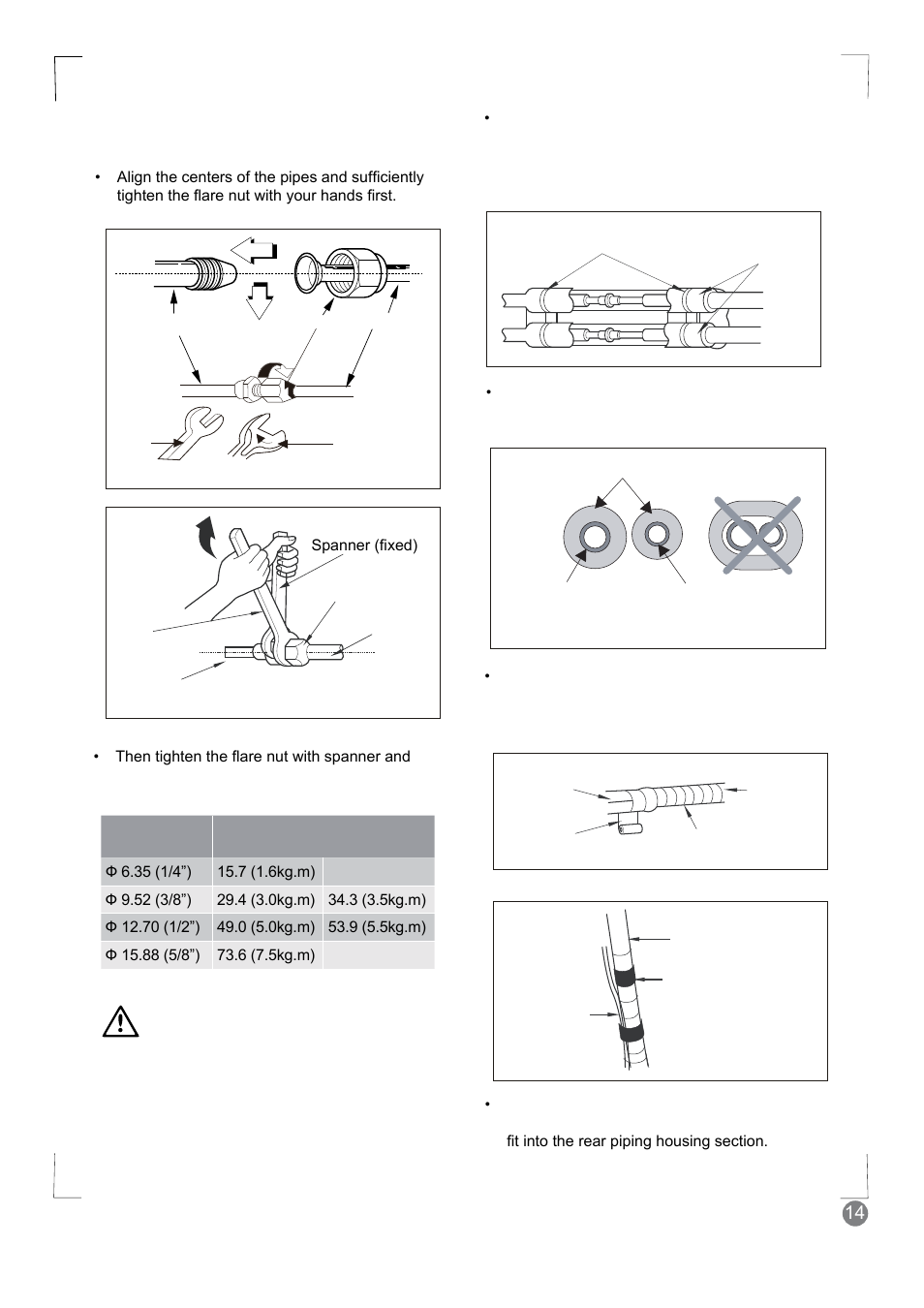 Eco cool - installation manual_l1 v2_ 15, Heat insulation, Suction line pipe liquid line pipe | Electrolux EXI18HL1WE User Manual | Page 15 / 136