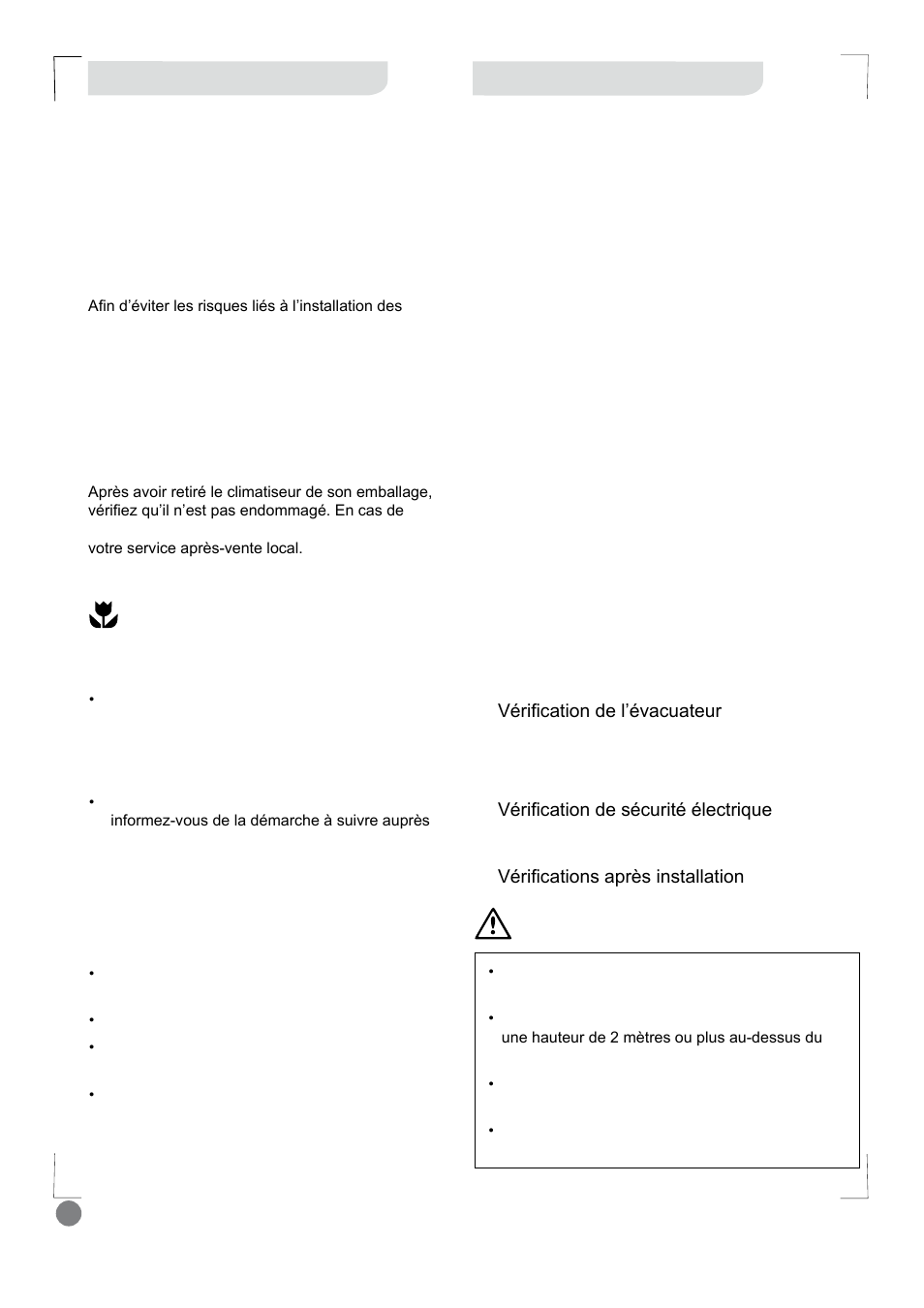 Eco cool - installation manual_l1 v2_ 24, Sommaire, Félicitations | Electrolux EXI18HL1WE User Manual | Page 24 / 136