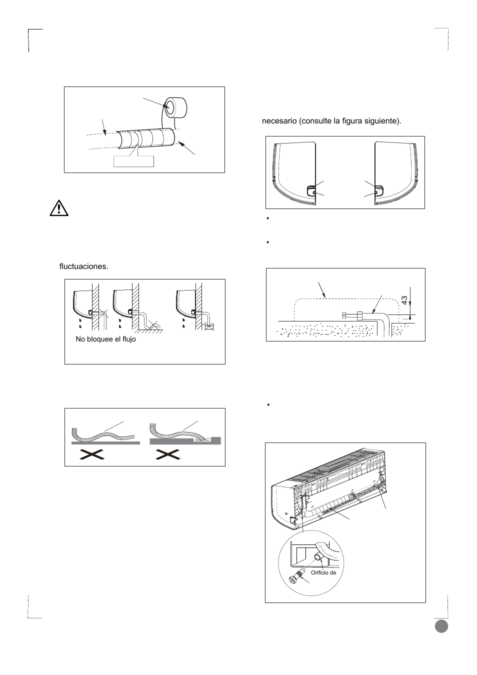 Eco cool - installation manual_l1 v2_ 99, Paso 4: instalación de la unidad interior, Precaución | Electrolux EXI18HL1WE User Manual | Page 99 / 136