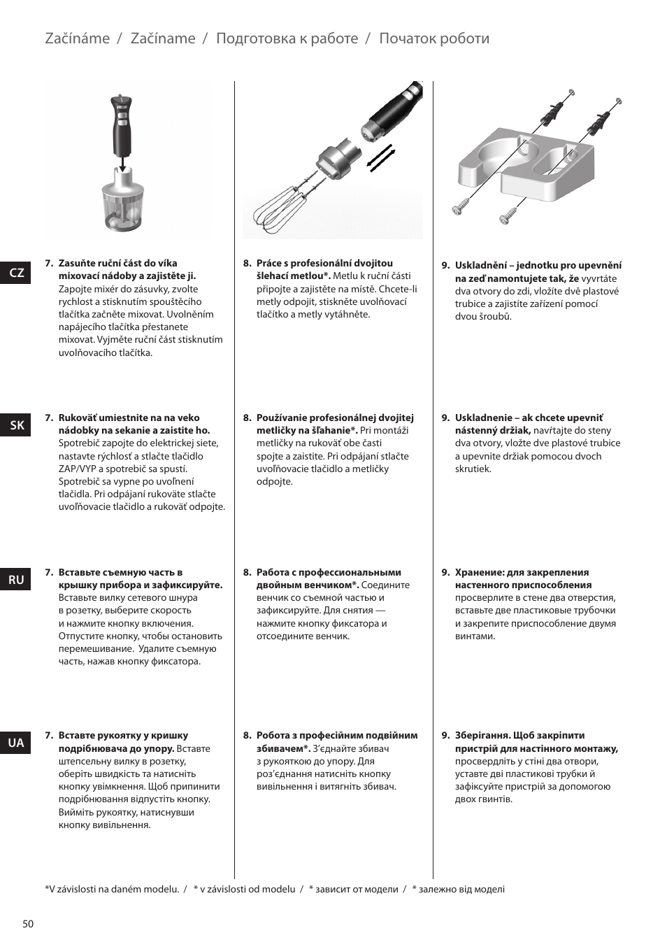 Začínáme, Začíname, Подготовка к работе | Початок роботи | Electrolux ESTM6200 User Manual | Page 50 / 96