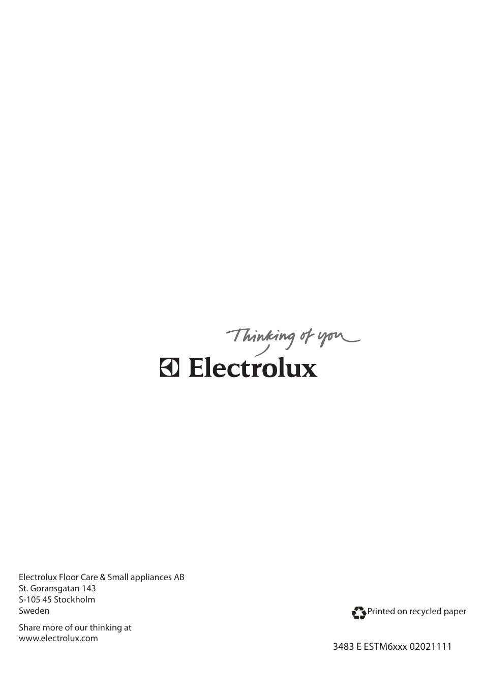 Electrolux ESTM6200 User Manual | Page 96 / 96