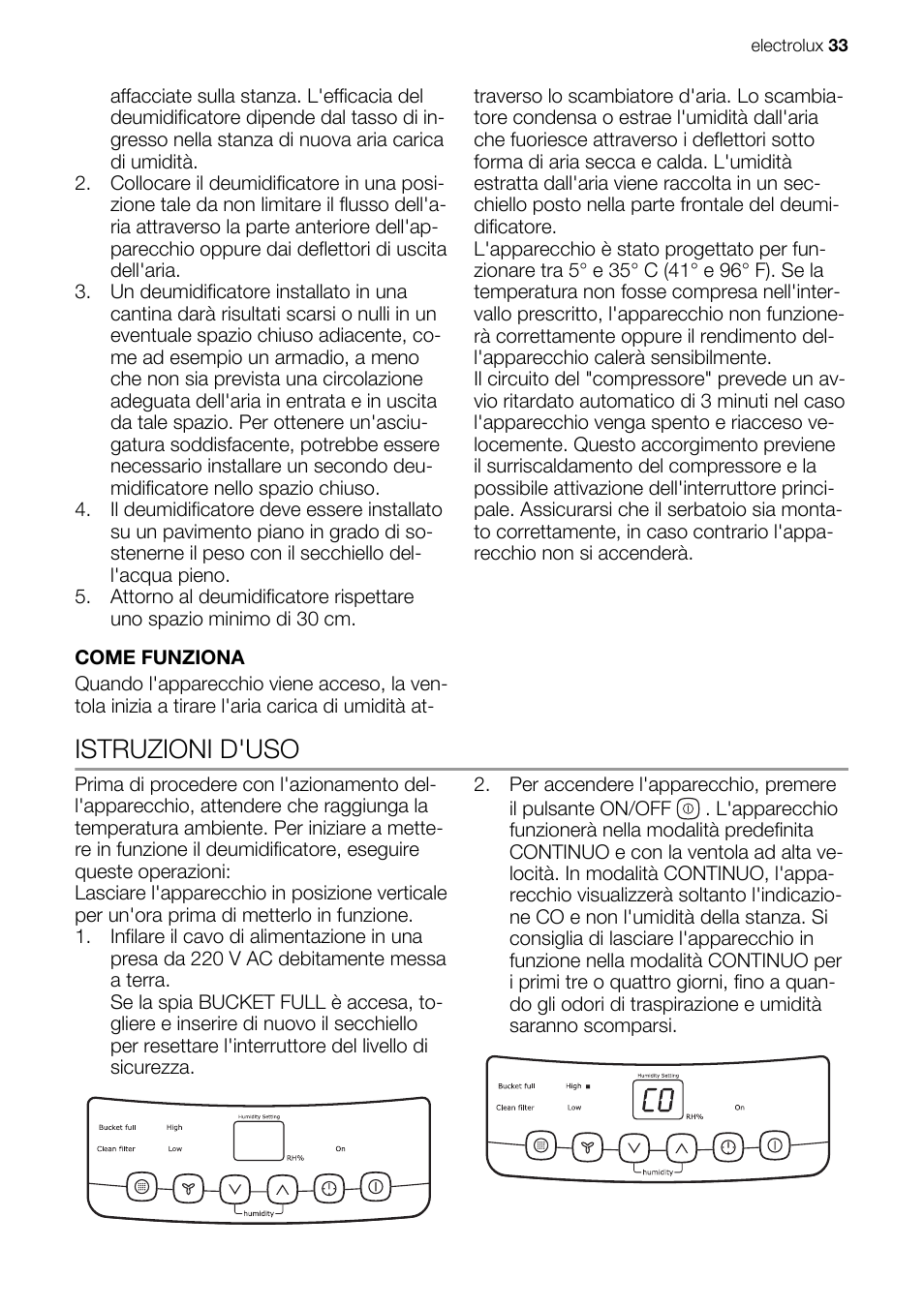 Istruzioni d'uso | Electrolux EXD15DN3W User Manual | Page 33 / 80