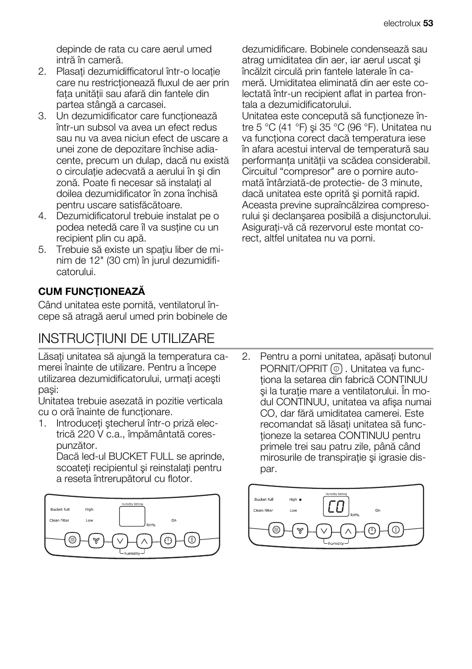 Instrucţiuni de utilizare | Electrolux EXD15DN3W User Manual | Page 53 / 80