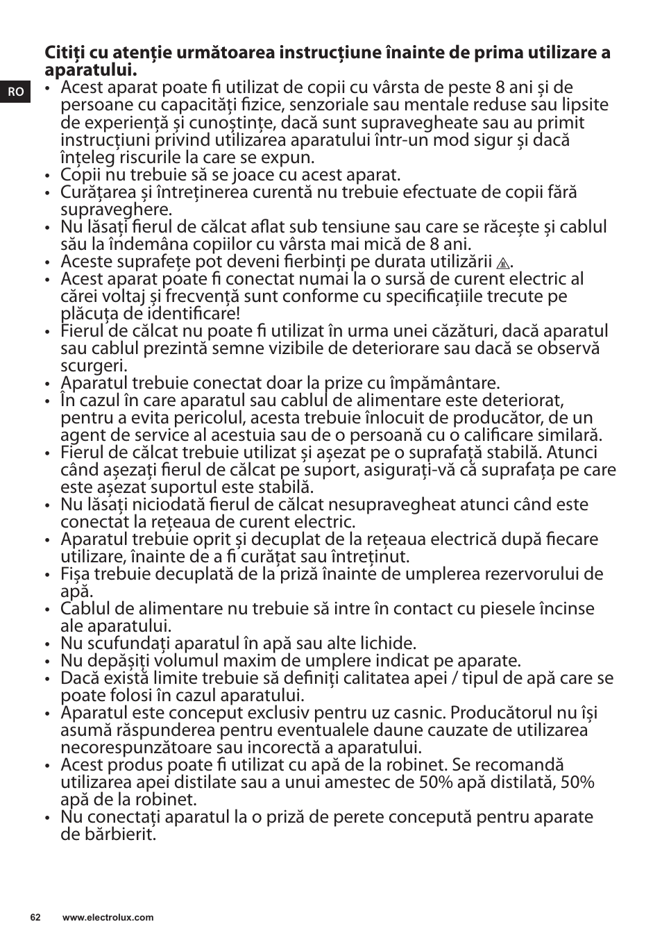 Electrolux EDB6120 User Manual | Page 62 / 96