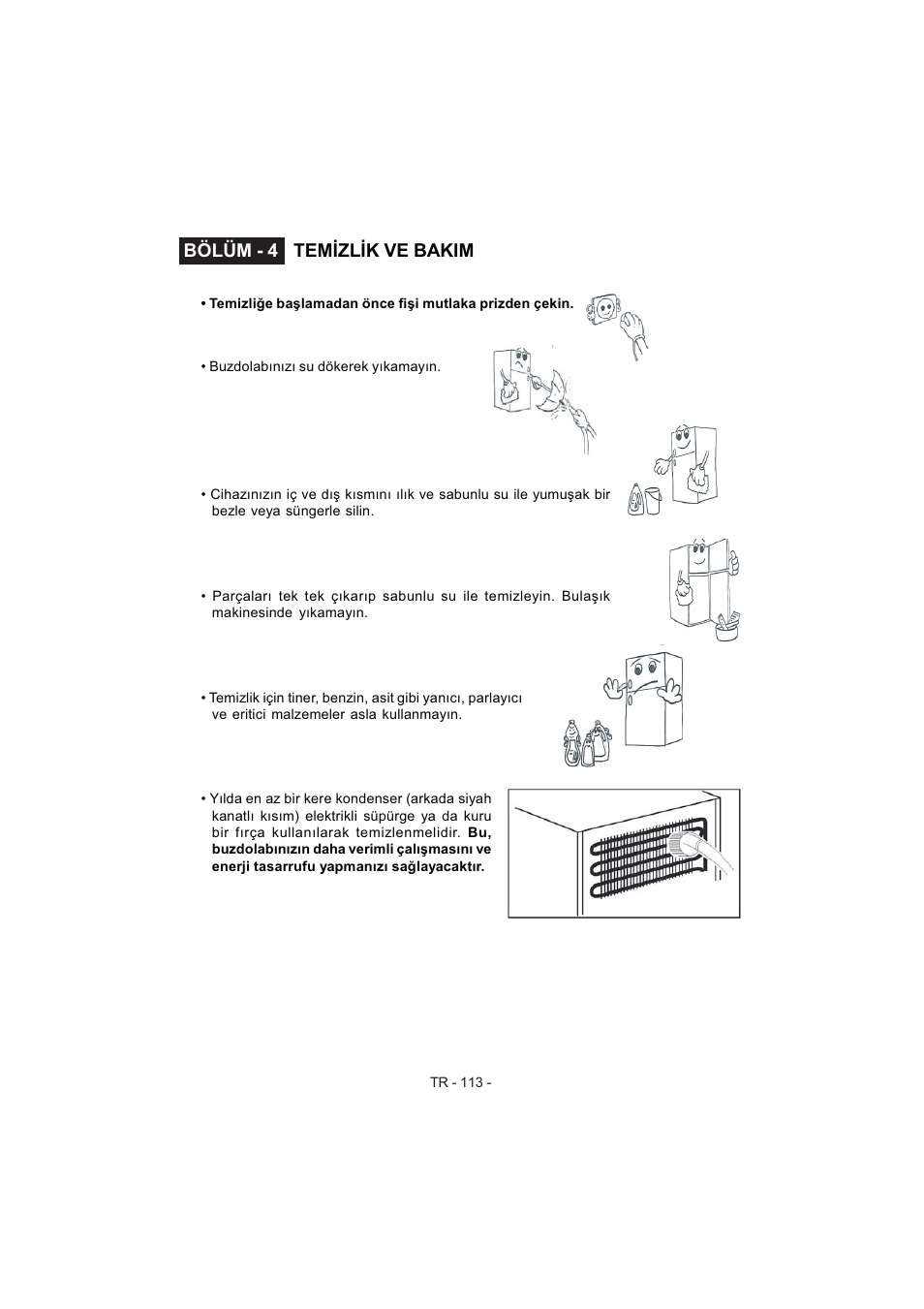 Bölüm - 4 tem izlik ve bakim | Electrolux EJF4442AOX User Manual | Page 115 / 124