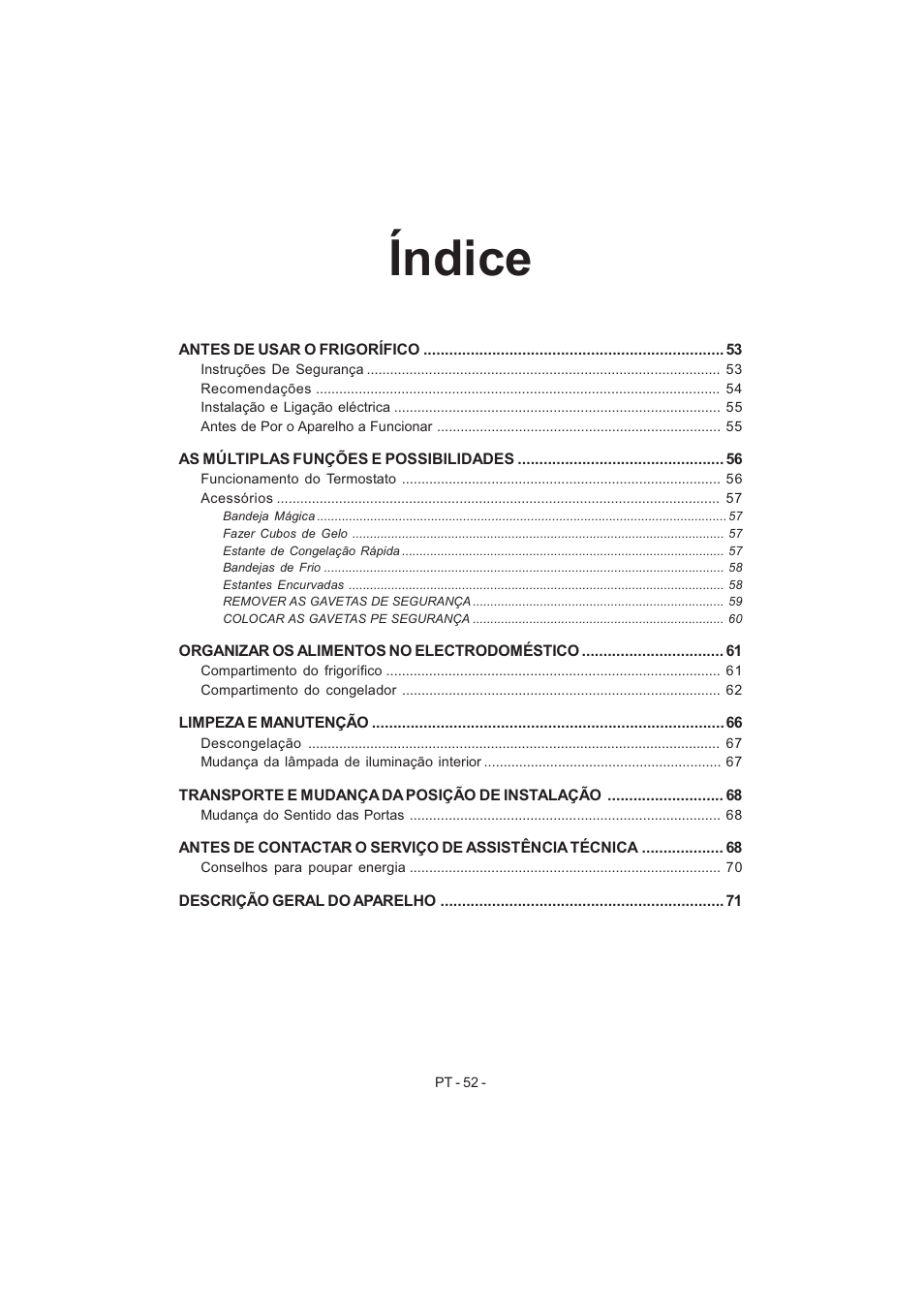 Índice | Electrolux EJF4442AOX User Manual | Page 54 / 124