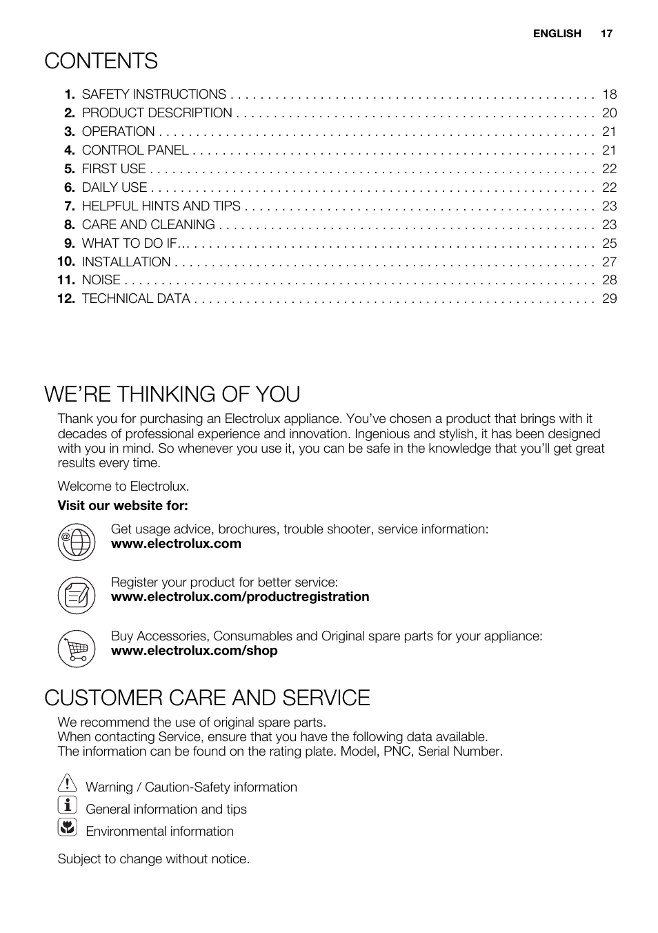 Electrolux EC4230AOW1 User Manual | Page 17 / 76