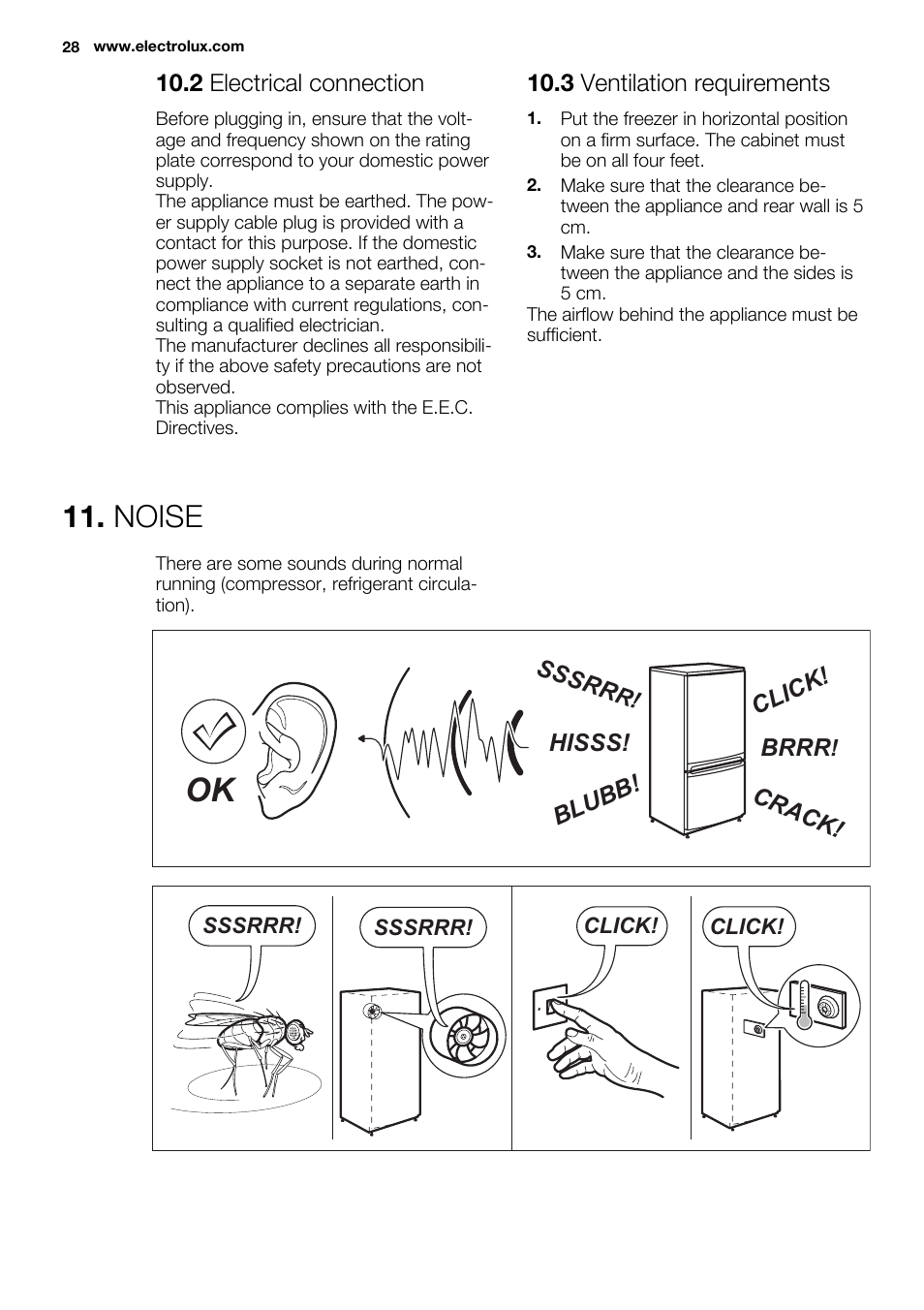 Noise | Electrolux EC4230AOW1 User Manual | Page 28 / 76